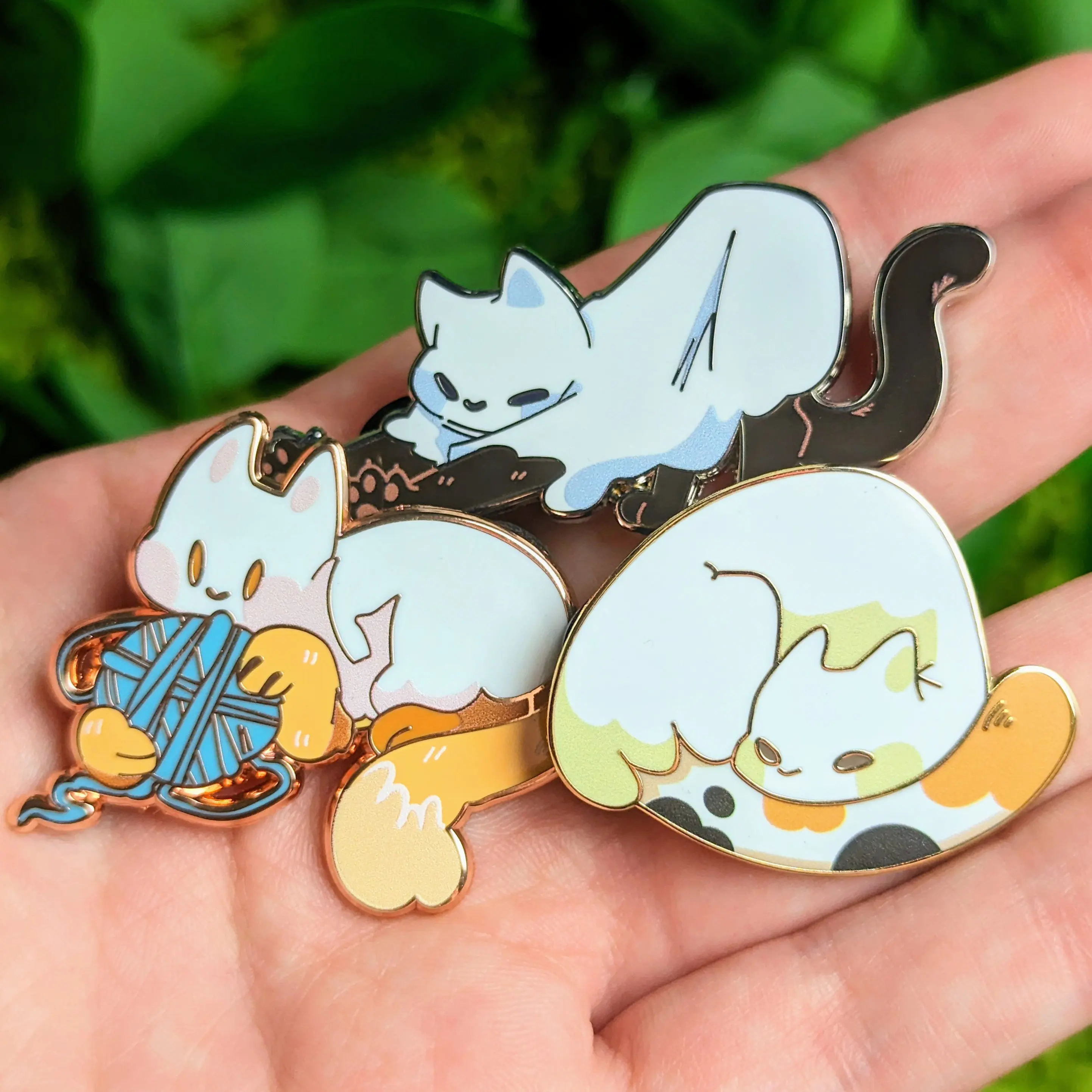 Cute cartoon ghost animal personalized lapel pins custom metal cloth accessories brooch vivid different hard soft enamel pin cat