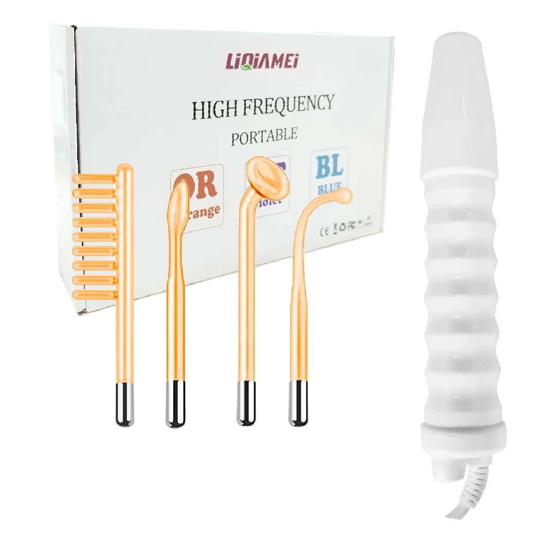 2024 yumely handheld household high frequency electrotherapy facial machine with comb wand