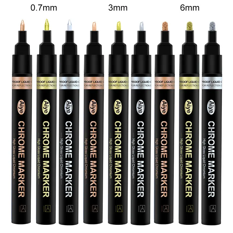 Hot Sale Premium Chrome Finish Permanent Marker Pens with Anti Fade Ink