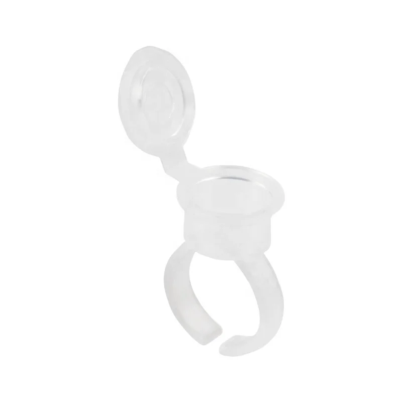 Pigment Ring - Lidded with Cup 50pcs Ink Ring Microblading Tattoo Cup For Permanent Makeup/Eyebrows Tattoo