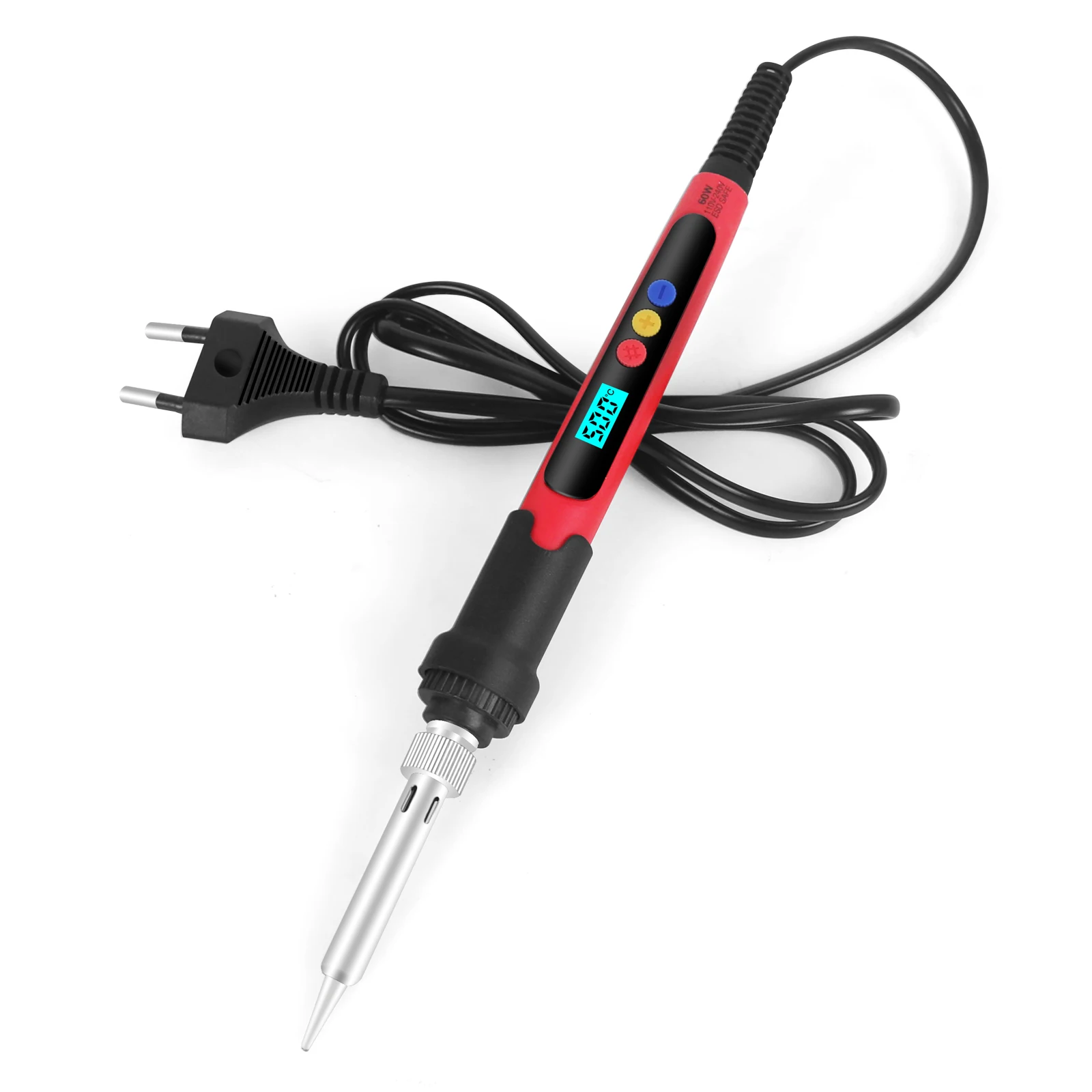 Mini Digital Display Electric Soldering Iron 60W C/F Adjustable Temperature LCD Screen Welding Repair Tool EU/US Welding Gun