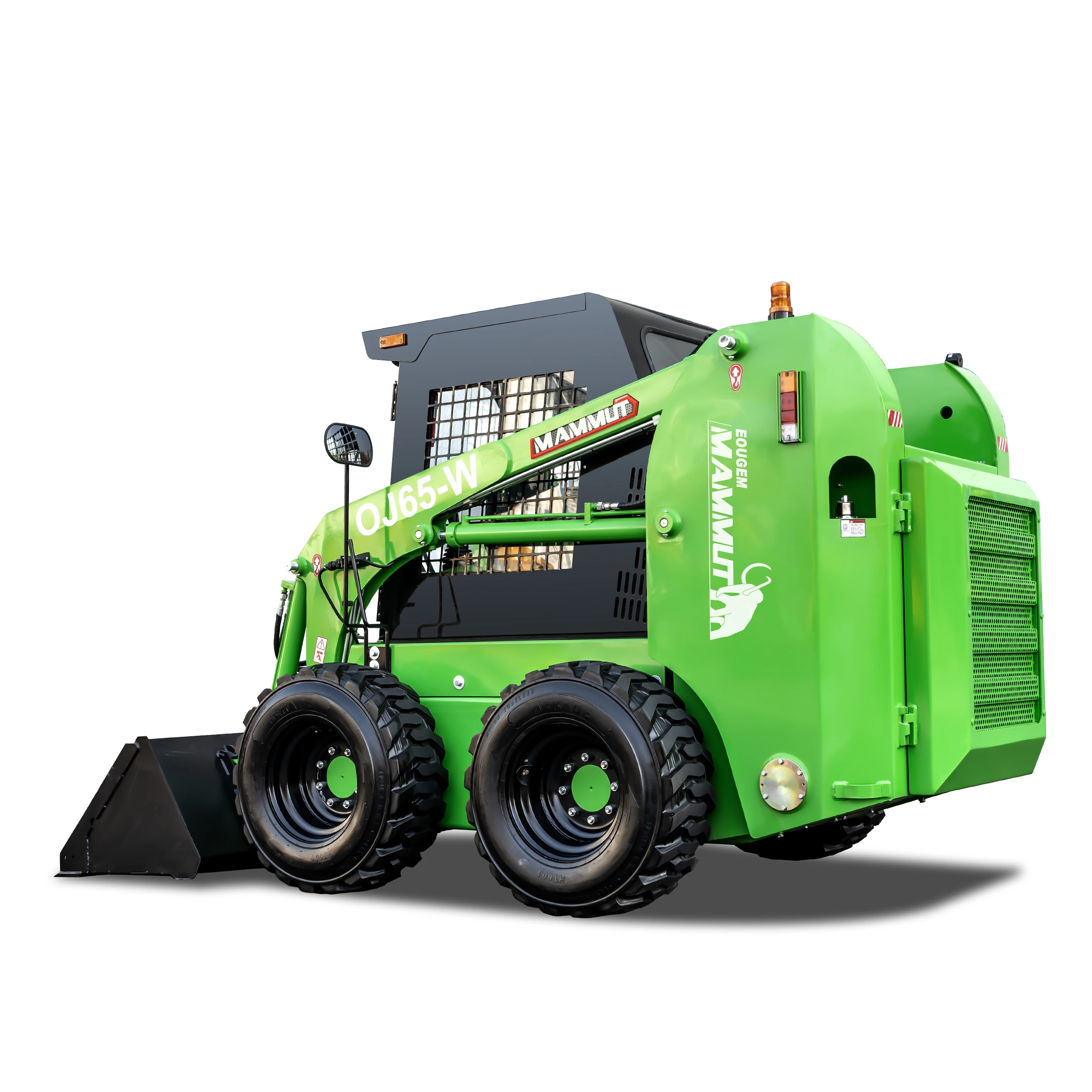 Landscape mini skid EPA OJ65-W 1ton power rake attachments China skidsteer compact skid steer loader