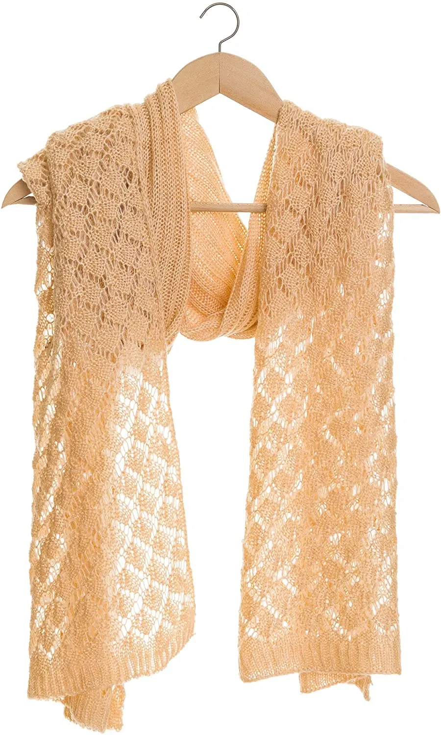 original factory directly manufacture popular light warm fashion soft hollow style ladies jacquard knit scarf