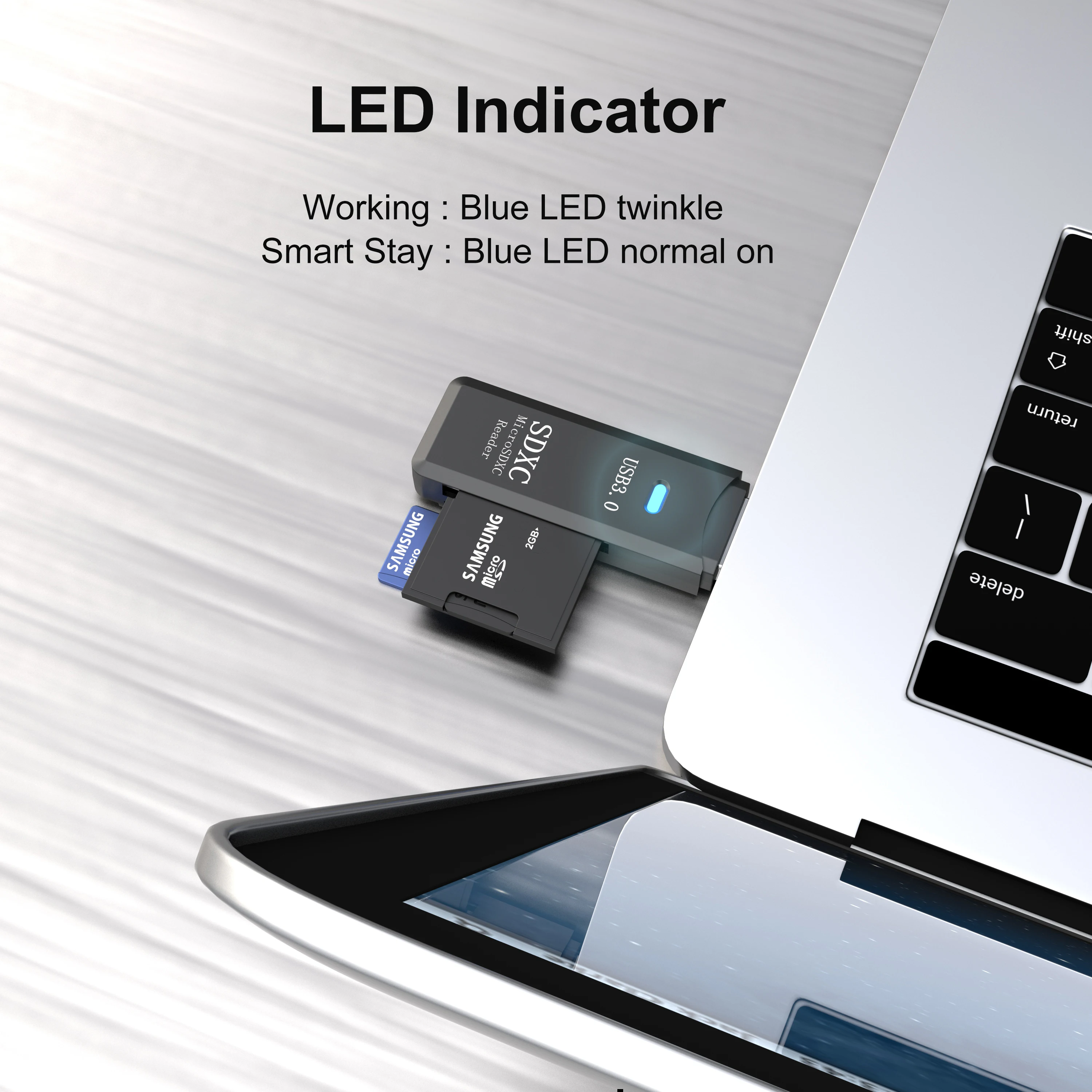 SD USB Card reader  2 in1 OTG USB 3.0  Card Reader to 2 Slot TF SD  Card Reader for Smartphone PC