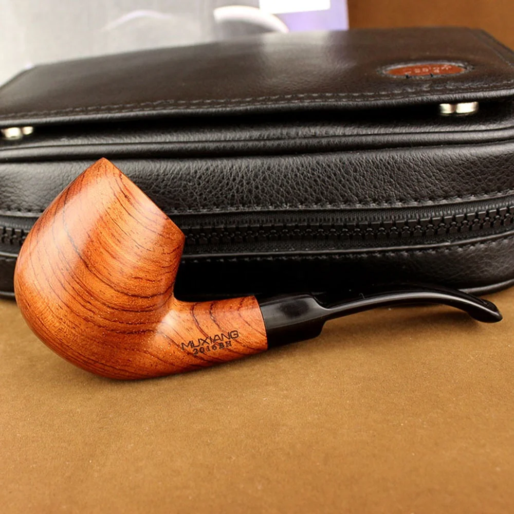 Wholesale Bent Smoking mouthpiece Wooden Tobacco Pipe Custom Logo Smoking Pipes