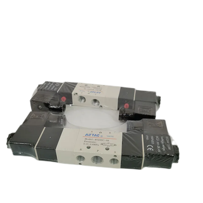Соленоидный клапан AIRTAC 4V230-08 пневматический 220 В двухпозиционный пятинаправленный цилиндр катушки