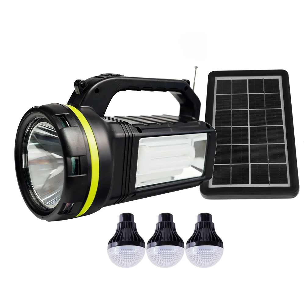 Rechargeable light solar panel system 9000mAh high quality mini solar light kit with MP3/USB flash player/TF/blue tooth