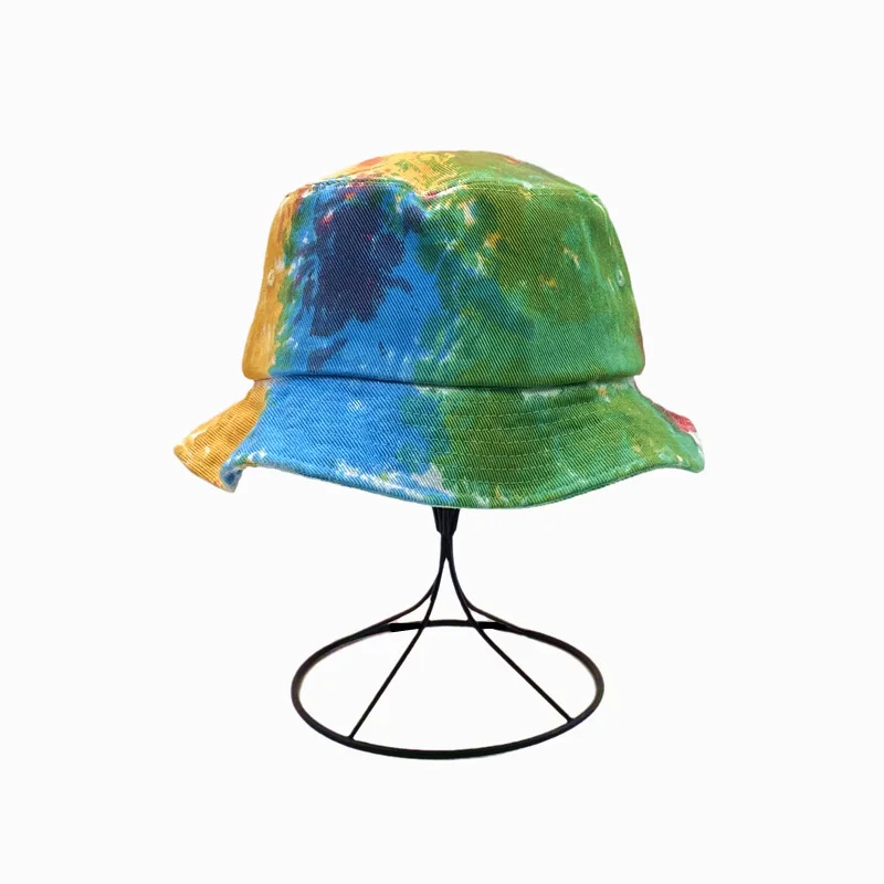 Designer Tie Dye Bucket Hat Unisex High Quality Cotton Fisherman Hat For Women