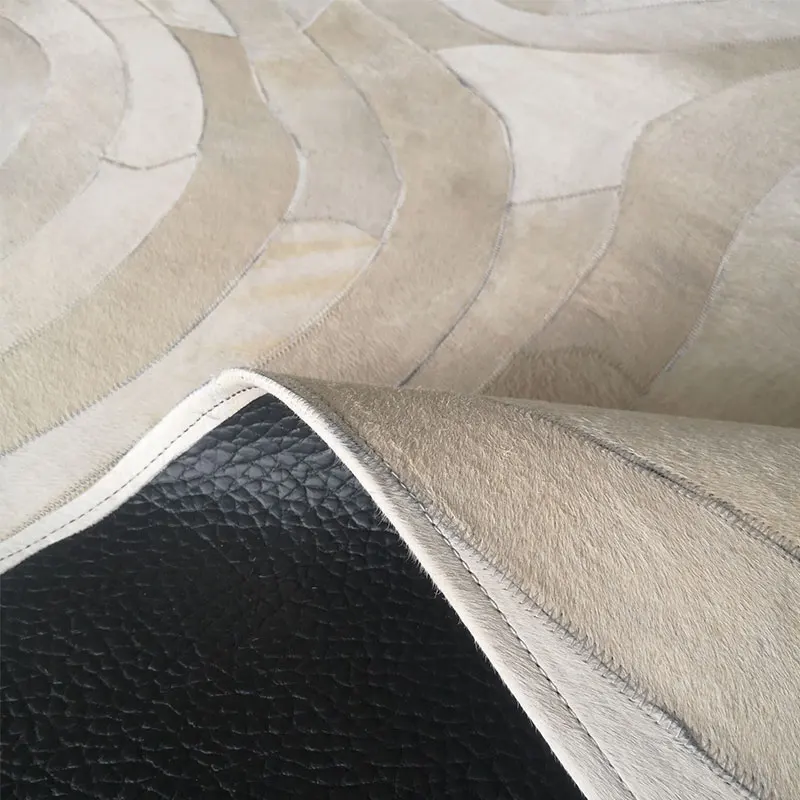 Nordic American luxury bedroom pure plain simple leather living room carpet