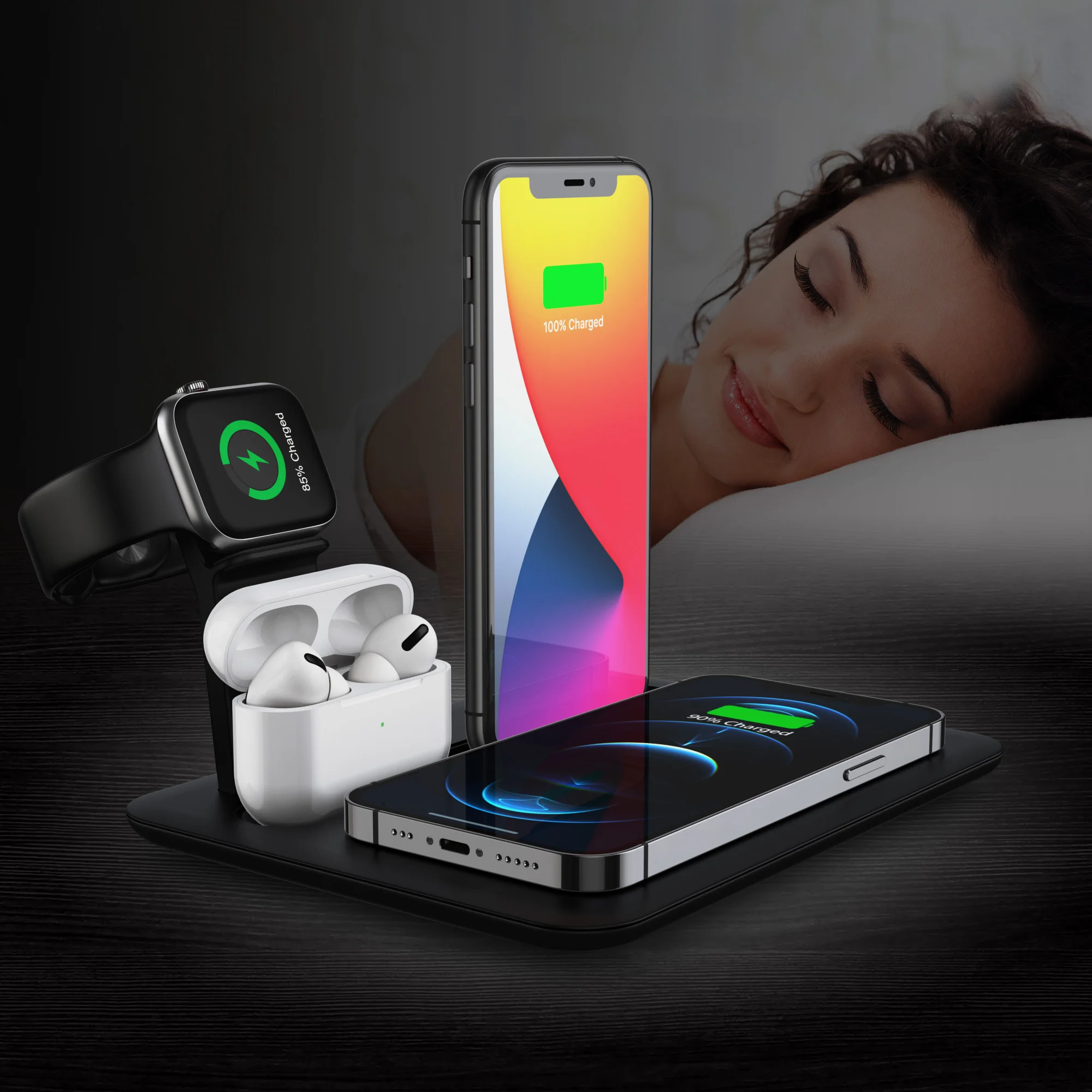 Mobile Smartphone Phone Stand 10w Pad Charger Original Oem New Design Qi Wireless Charging