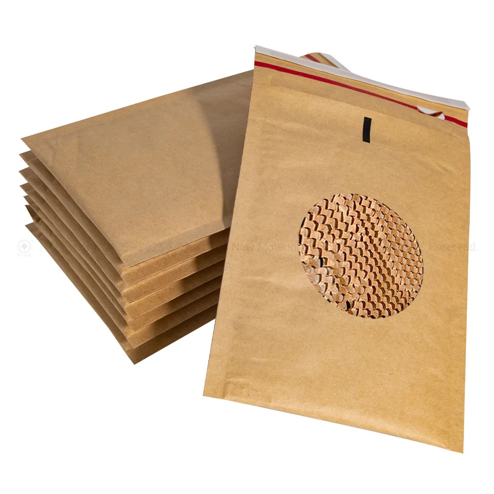 100% Recyclable Paper Padded Mailers Compostable Honeycomb Paper Shipping Envelopes Custom Printed Logo