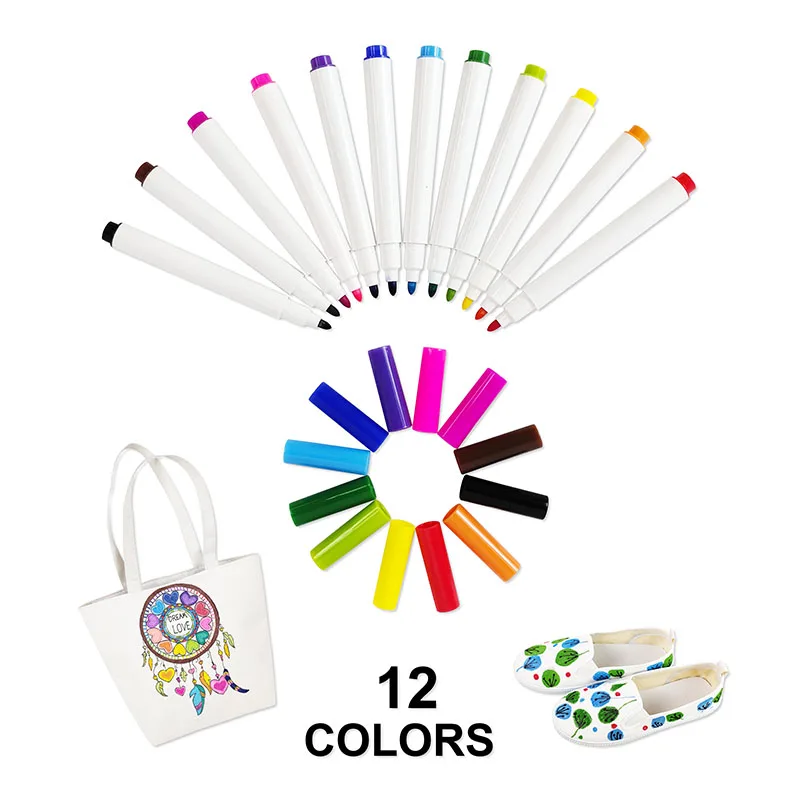 40 White Set Mini Metallic Paint Pack Of 6 Markers Primary Colors Fabric Marker Pen