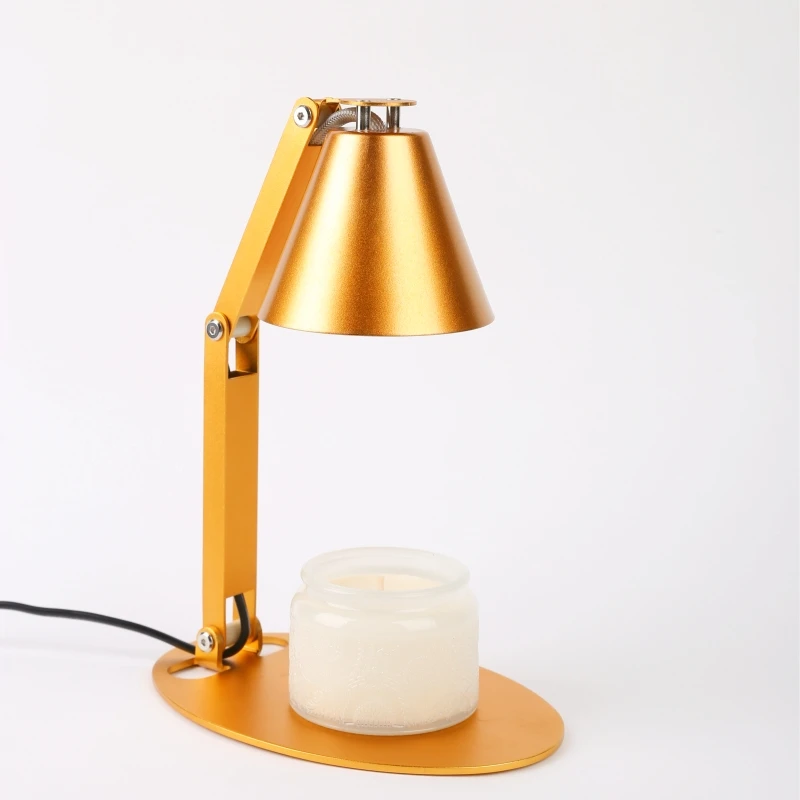 Adjustable Height Electric Metal Lamp Foldable Candle Warmers with Light and Timer Fragrance Warmer for Scented Jars Wax Melts