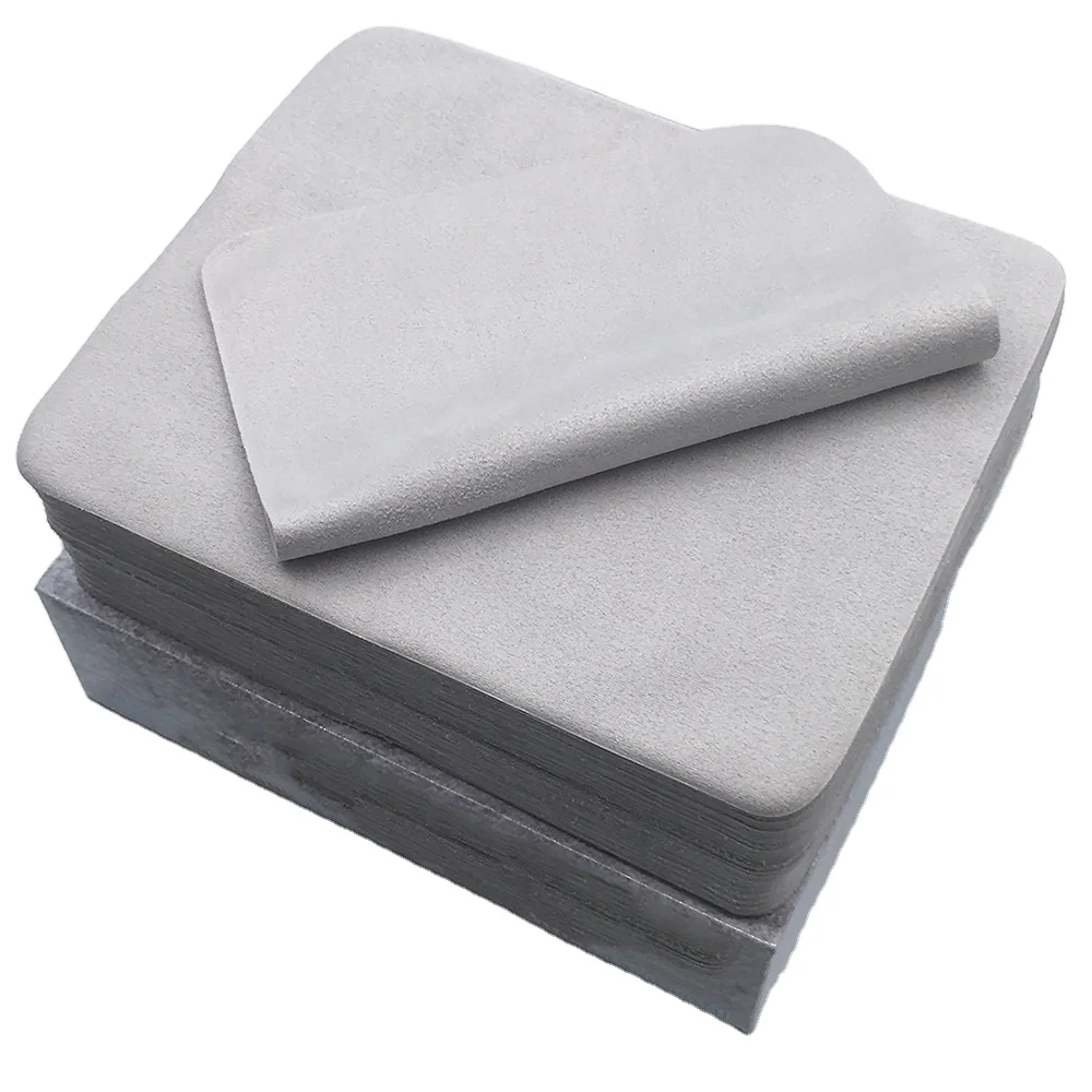 Чистящие салфетки из чистого серого микрофибры без царапин для полировки фарфоровых украшений и очков использования на экране