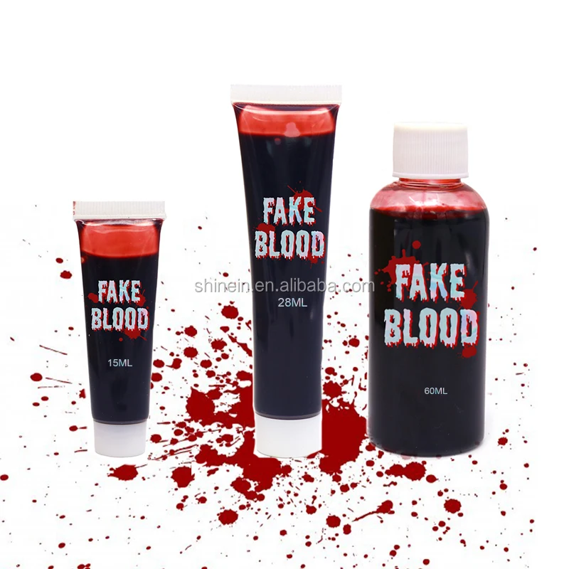 Shinein Cosplay Halloween Vampire Blood Costume Makeup Liquid Fake Blood for Face Body