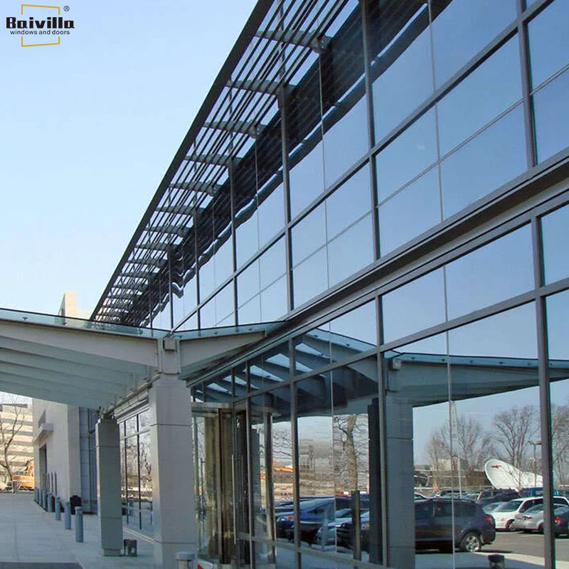 Экономия энергии алюминиевая стеклянная ненесущая стена фасада стеклянной стены