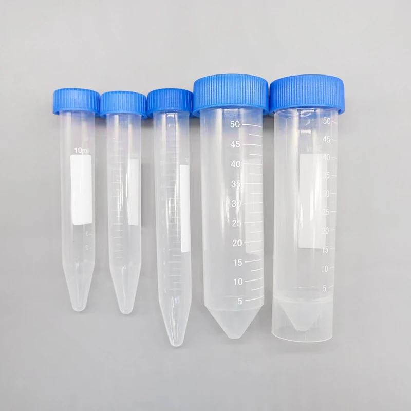 15ml 50ml Disposable Round Graduated Plastic Conical Bottom Centrifuge Tubes with Screw Cap