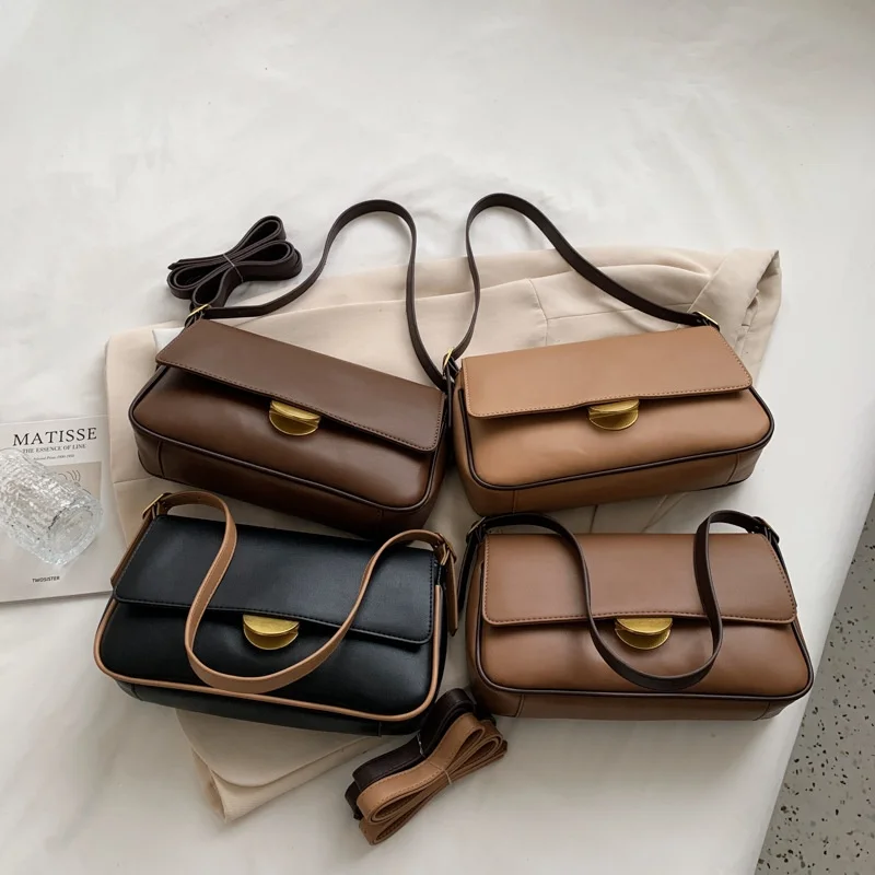 2022 Factory Direct Selling Simple Retro Bags Versatile Messenger Underarm Bags fashion shoulder handbag for woman girl
