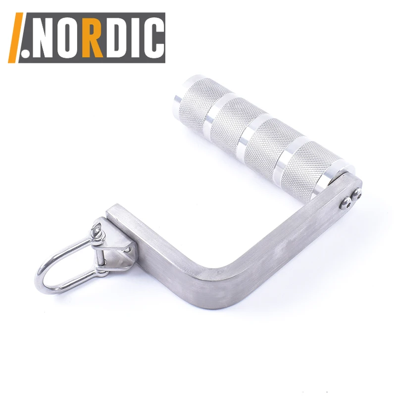 304 Stainless Steel Arm Wrestling Exercise Handle Wrist Exerciser Forearm Strength Tool Knurled Grip Premium Stainless Steel