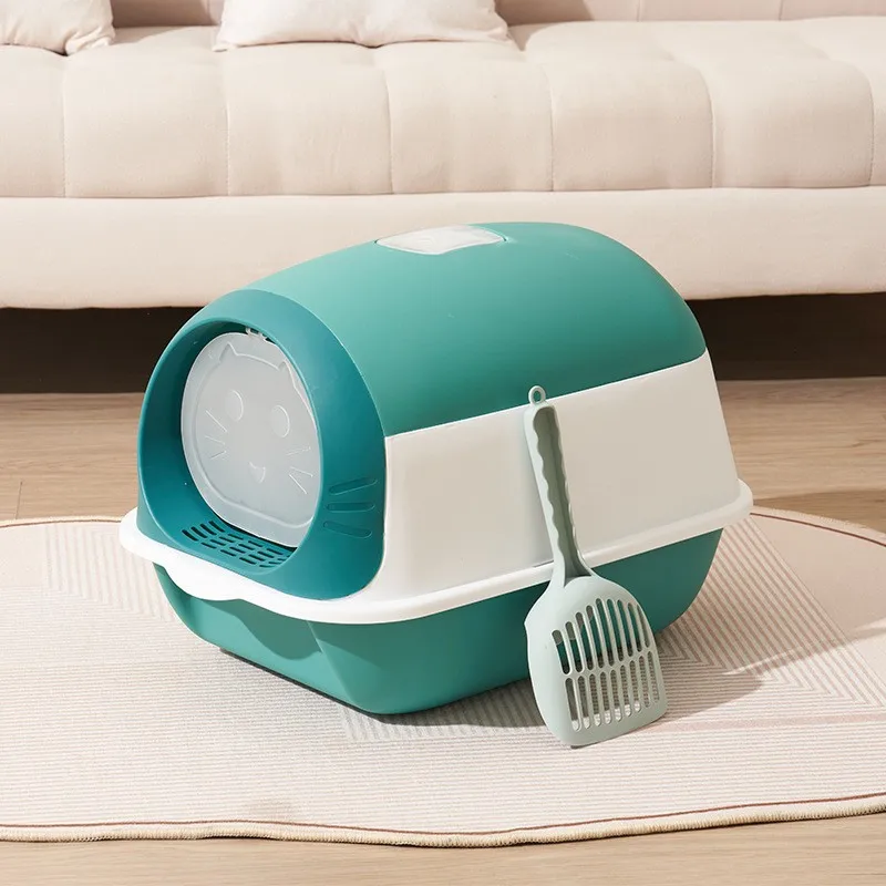 Drop Shipping Cat Litter Box Large Semi-enclosed Cat Litter Box Anti-splash Split Open Cat Toilet Pet Cleaning Supplies