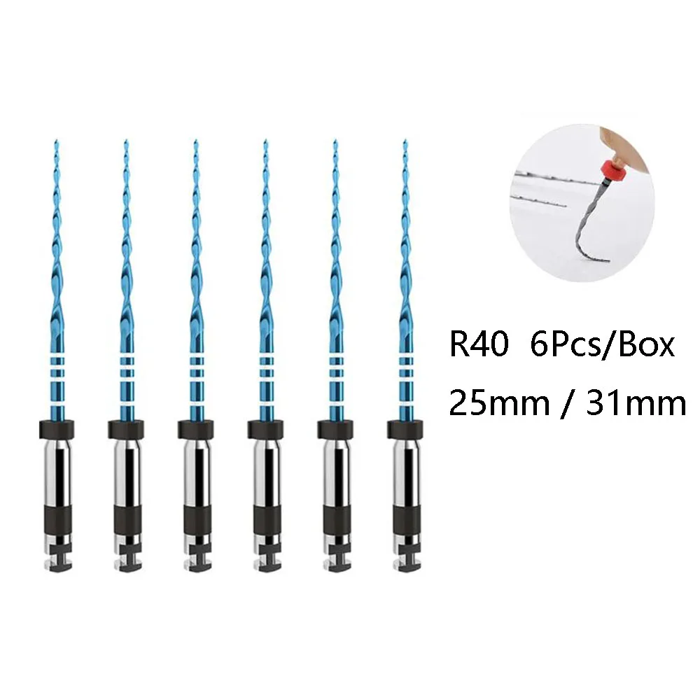 Dental Endodontic Reciprocating Endo Files Root Canal Blue Niti 6 pcs Packing Instruments Materials Lab Dentist Equipment  Tools