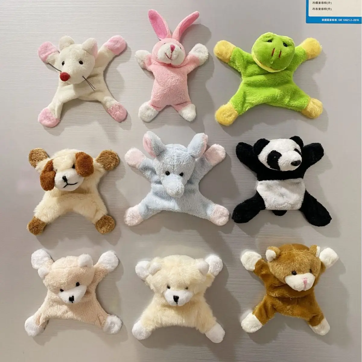 Hannuo Hot Selling Mini Stuffed Toys Animal Fridge Magnets Cute Plush Fridge Magnet for Promotional