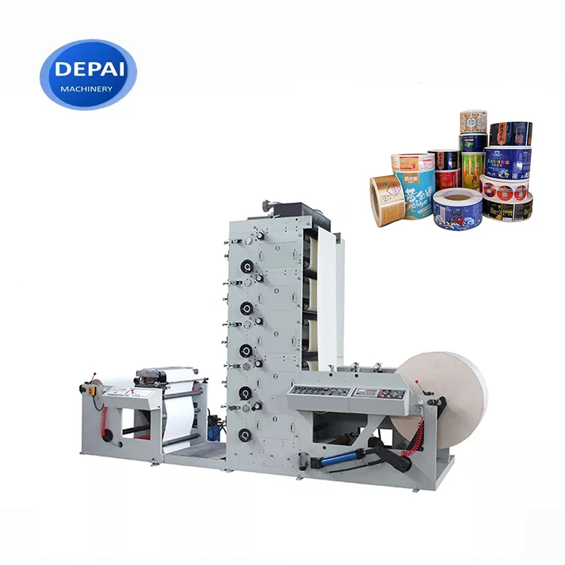 Multifunctional Full Automatic 2 4 6 colors High Speed Paper Label Digital Flexo Printing Machine For Manufacturing Plant