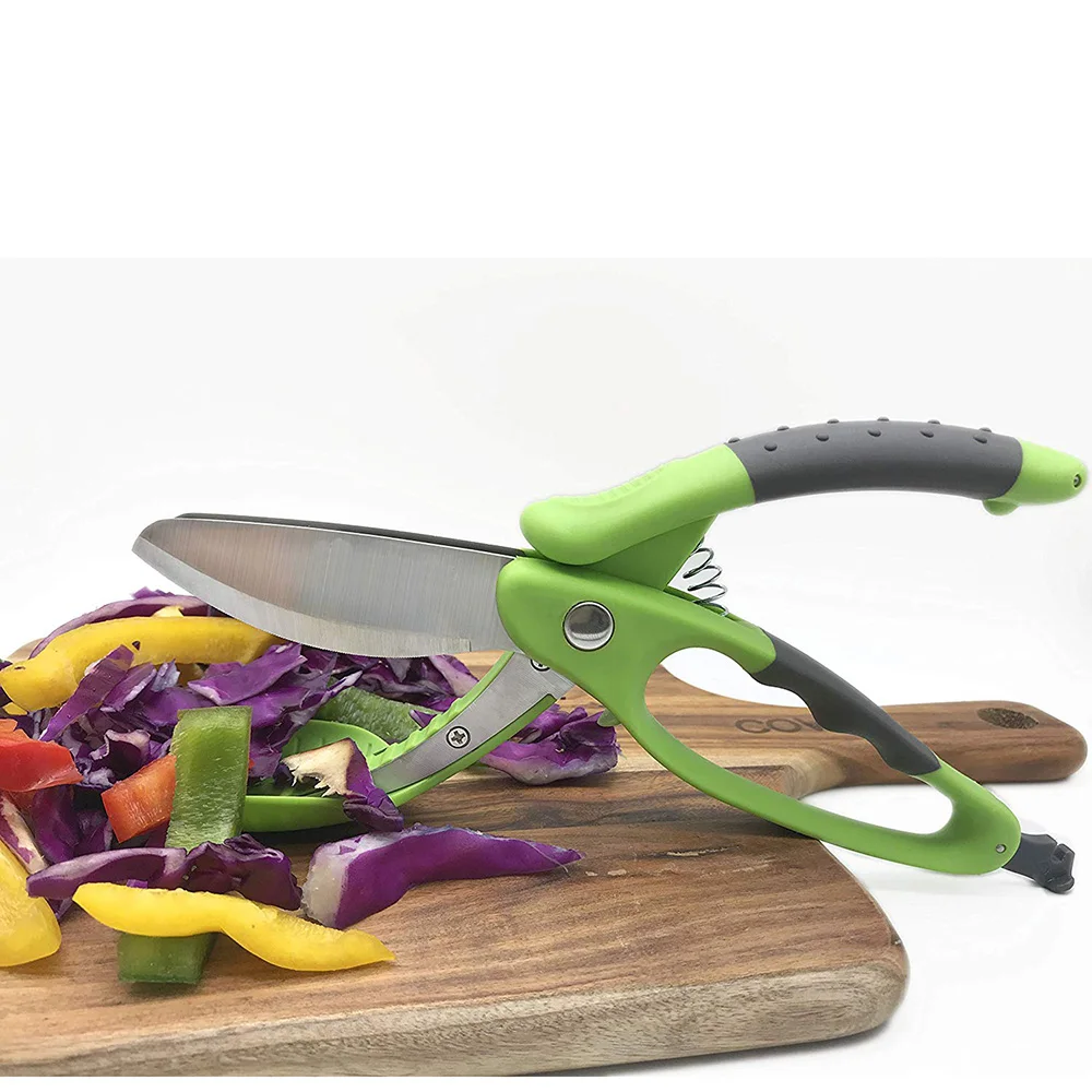 Multifunction Kitchen Shears Double Blade Salad Cutting Tools Home Kitchen Salad Scissors for Vegetable Fruits