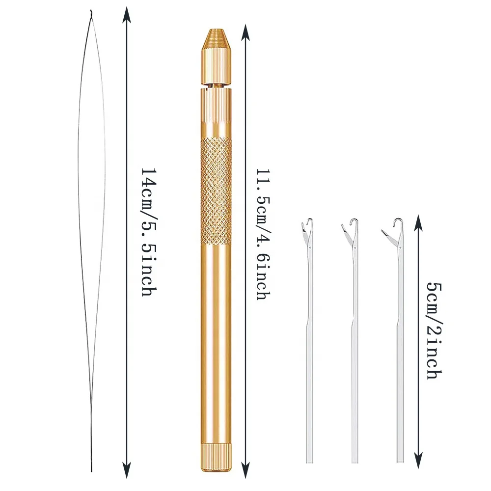 Высококачественная петля для волос ARLANY инструмент наращивания из золотистого/серебристого металла игла вытягивания крючок с пользовательским логотипом крючки