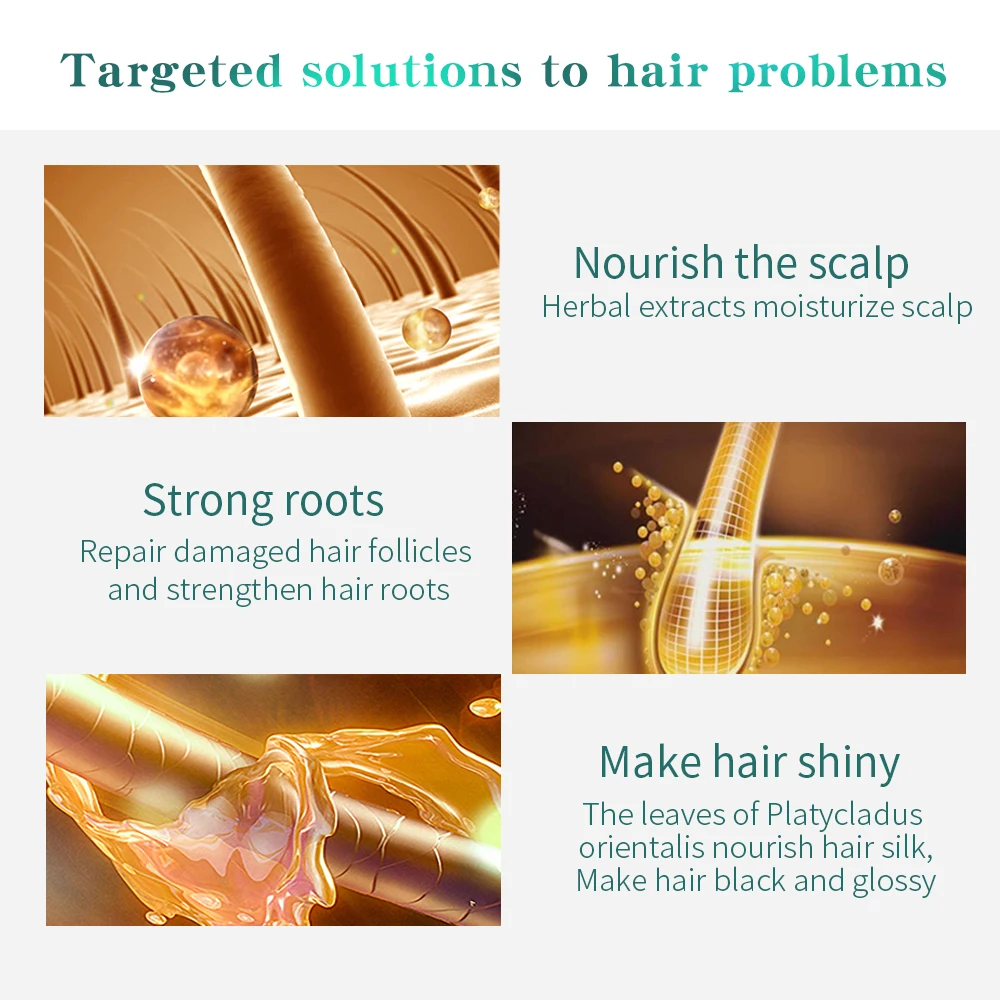 Чистый экологически чистый травяной шампунь против выпадения волос и