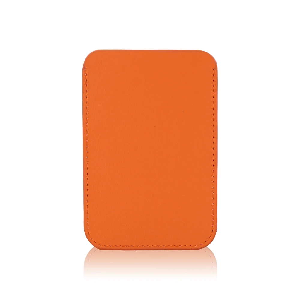 Minimalist Leather Card Holder Customized Slim Magnetic Phone Case Holder Magnet Credit Card Wallets