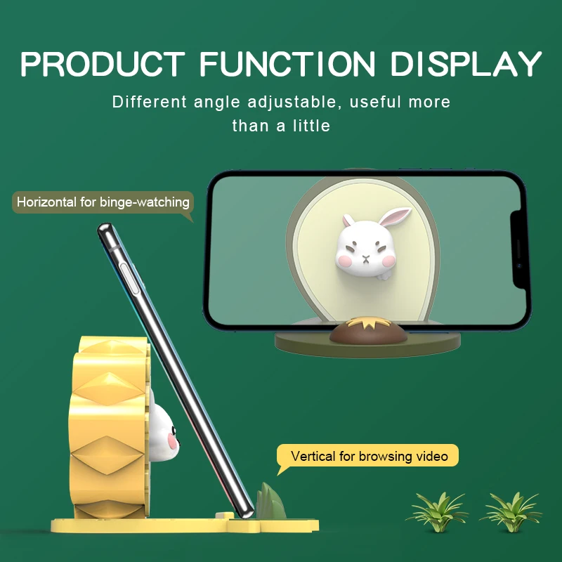 Cute Cartoon Fruit Lazy Phone Holders For Iphone Samsung Liquid Silicone Stands Multi Angle Non Slip Desktop Bracket