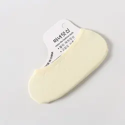 New Spring Cotton Cartoon Invisible Socks Summer Antiskid Women Slipper Socks Cute Candy Color