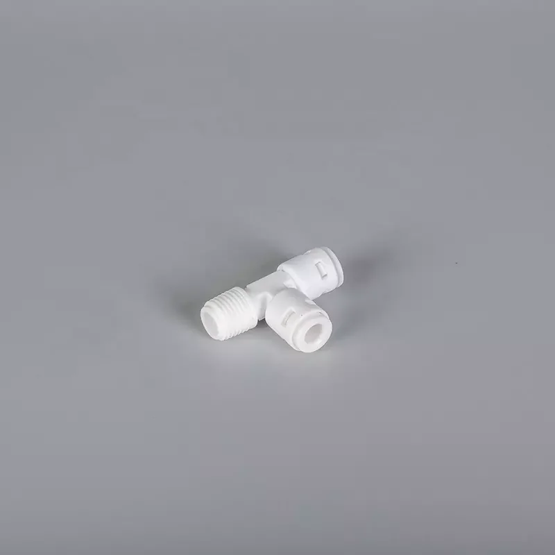 Chinese factory POM Male Thread Tube Tee Quick Connect adapter fittings universal pipe union Pipe Fittings for RO Water Purifier