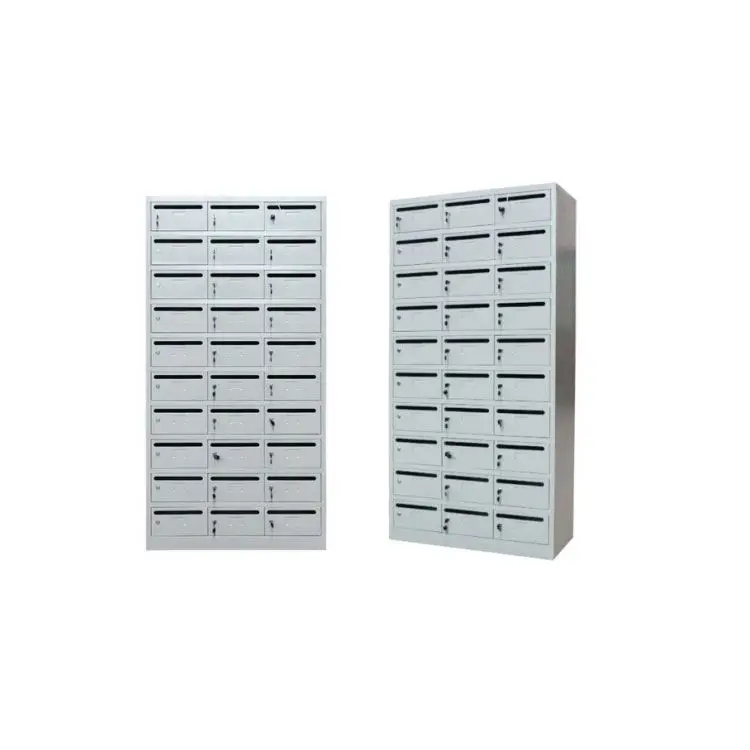 Easy Assembled Metal Modern Mailbox Apartment Standing Letter Drop Box and Storage Cabinet