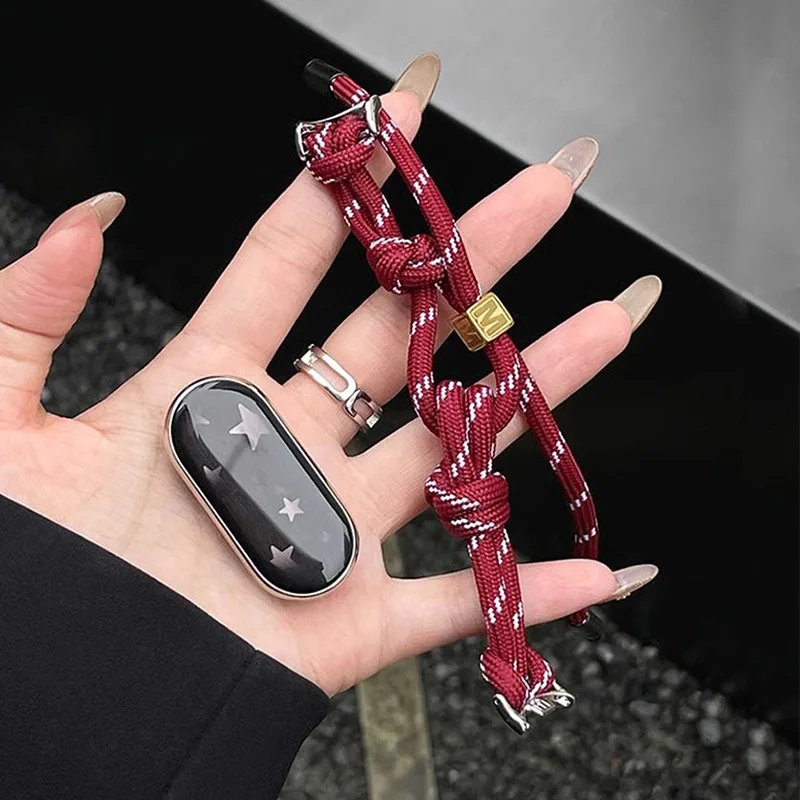 Breathable Replacement Bracelet Strap for Xiaomi Mi Band 9 8 Braided Wristband NFCNeutral Sports Charm Bracelet