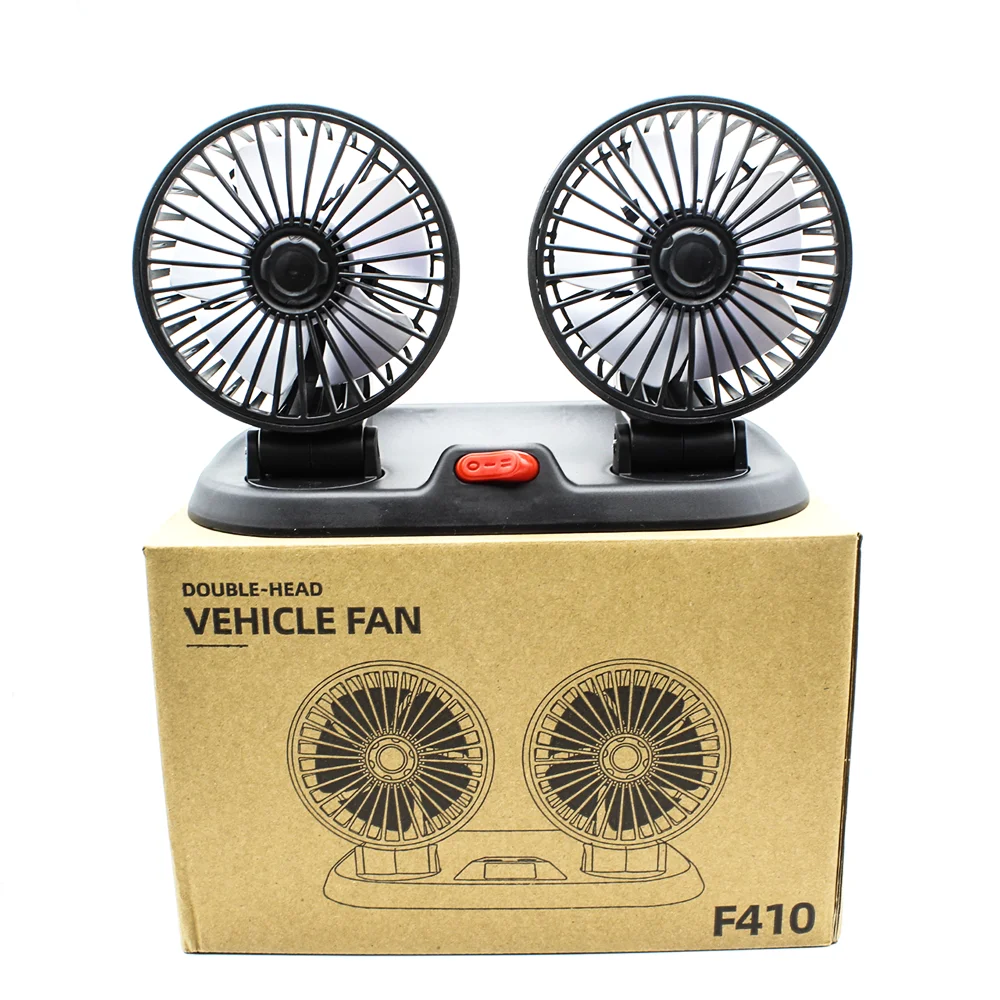 Vehicle Strong Fan  5 V Car Fan USB Automotive  2 Heads Air Circulation Fans Auto Accessories Number Plate