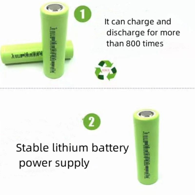 2023 upgrade 18650 3.7V3000mAh rechargeable lithium-ion battery 1C-3C discharge energy storage solar battery flashlight Mini fan
