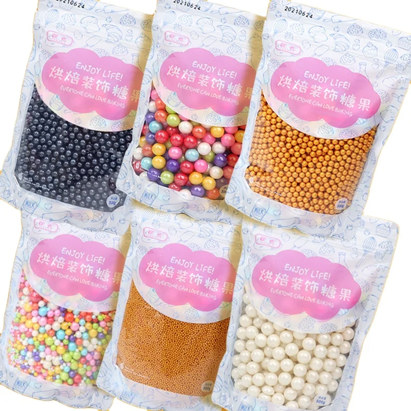Sprinkles Pearls Cake Decorations White Edible Sugar Pearls for  cake sprinkles cake decorating supplier