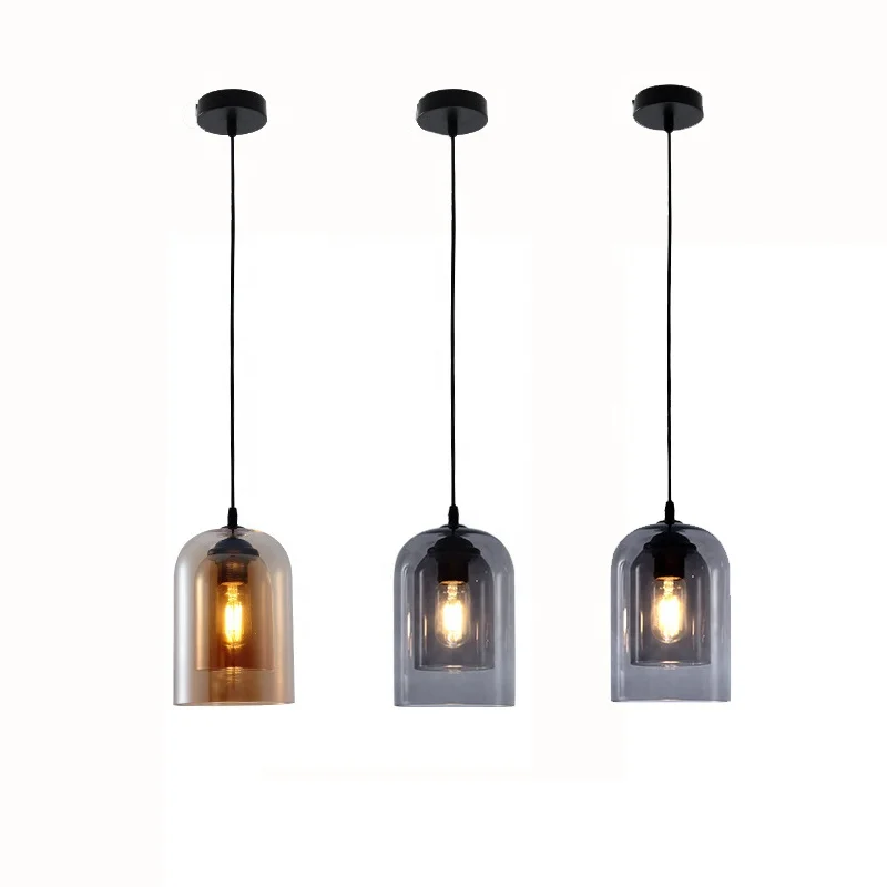 Factory Price Double Glass Lampshade Led Chandelier Living Room Dining Room Interior Decoration pendant light
