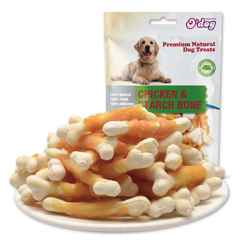 Made In China Traveling chicken dog treats training China factory free sample chicken and calcium bone OEM/ODM accepted