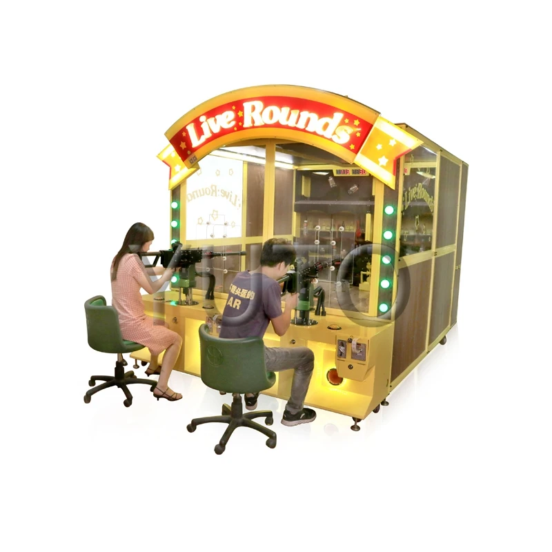 Hot Selling Coin Operated Indoor Amusement  Arcade Real Ball Carnival 2 people Shooting Game Machine For Amusement Park For Sale