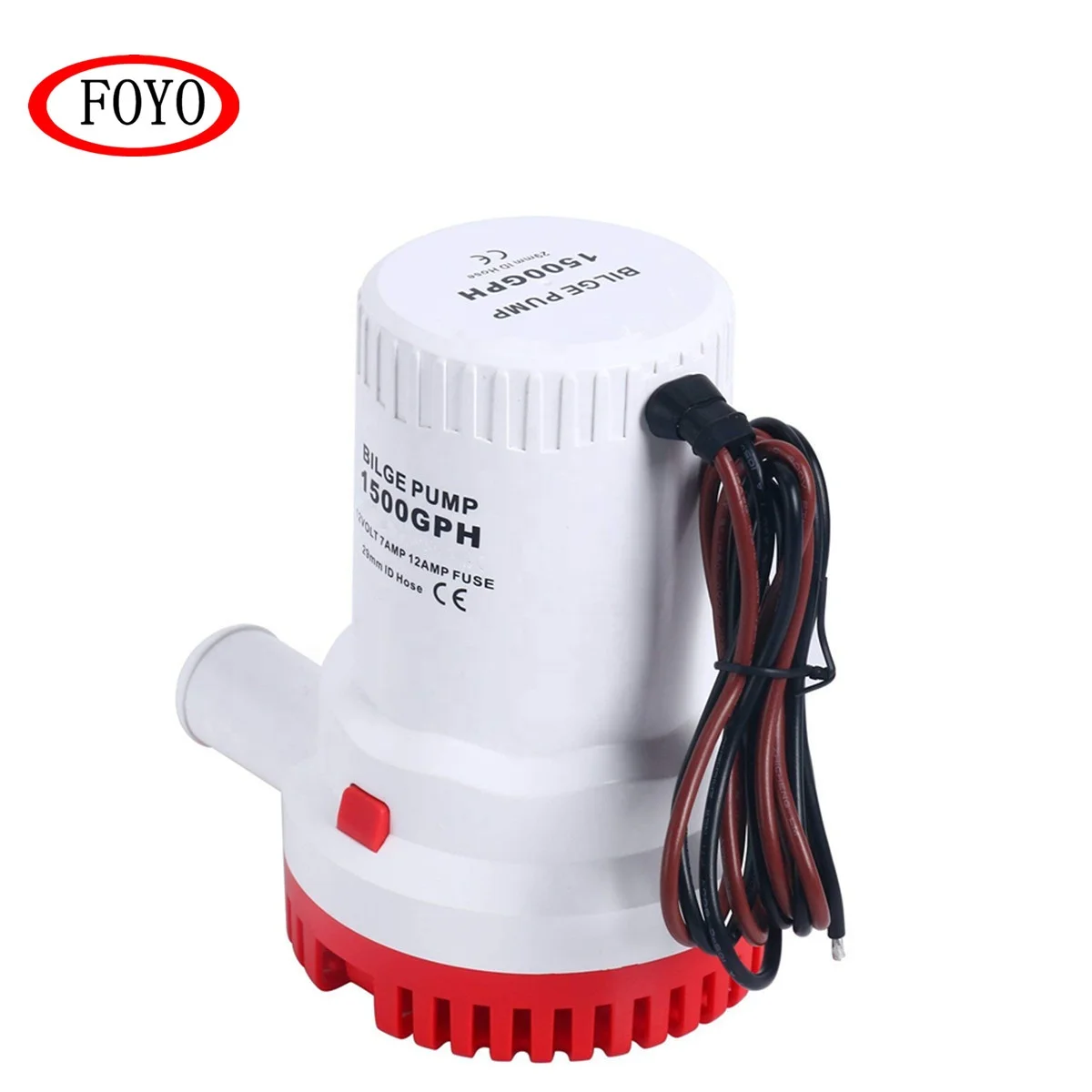 Foyo Brand Hot Sale Submersible 12volt 1500GPH Boat Bilge Water Pump Non-Automatic Water Pumping Machine for Pools and Kayak