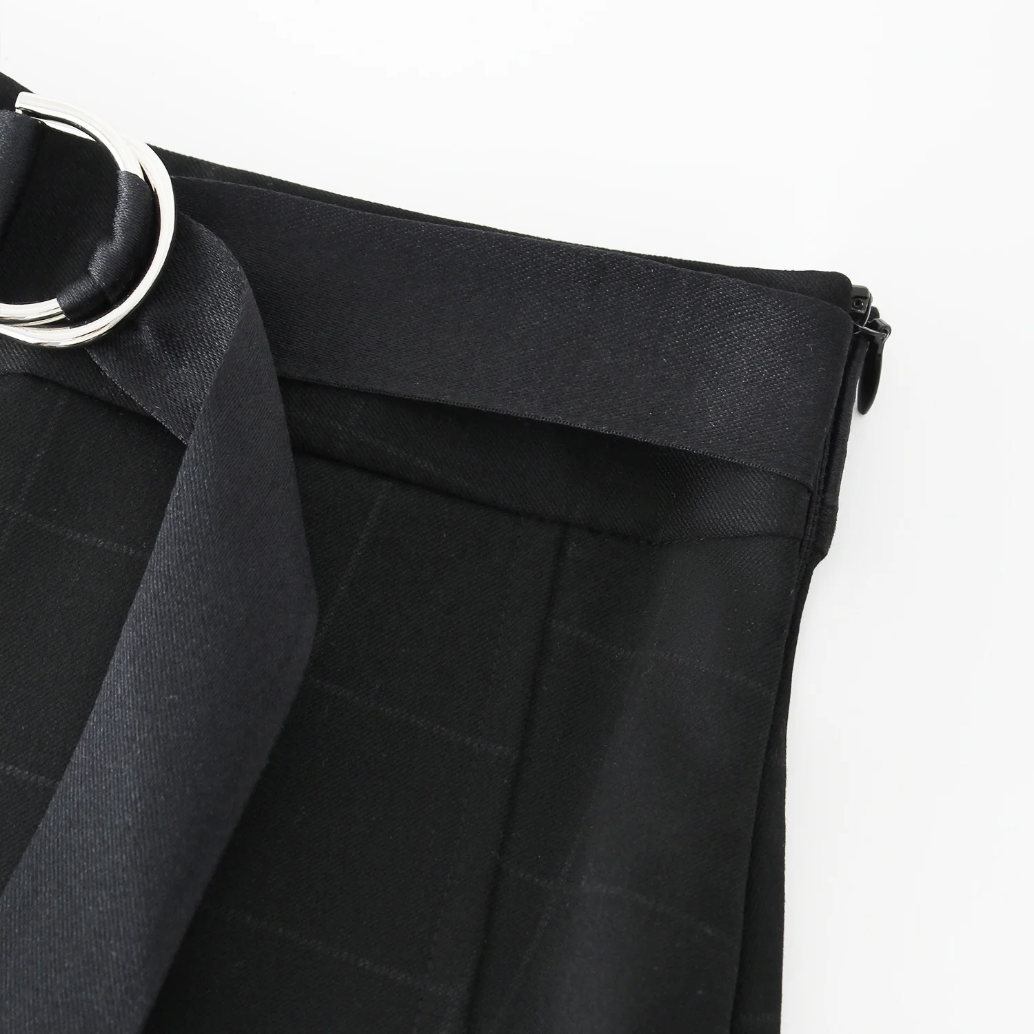 Custom Summer Japanese School Uniform Harajuku Cute kawaii Skirts Belted Black Pleated Plaid Short Y2K Mini Skirt Women 2024