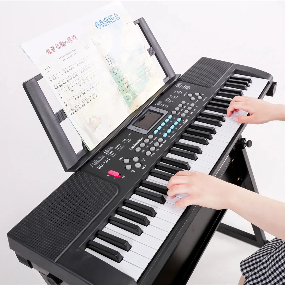 Portable 61-Keys Digital Toy Piano Children USB Power Electronic Organ Plastic Musical Keyboard Instrument Small Toy Keyboard