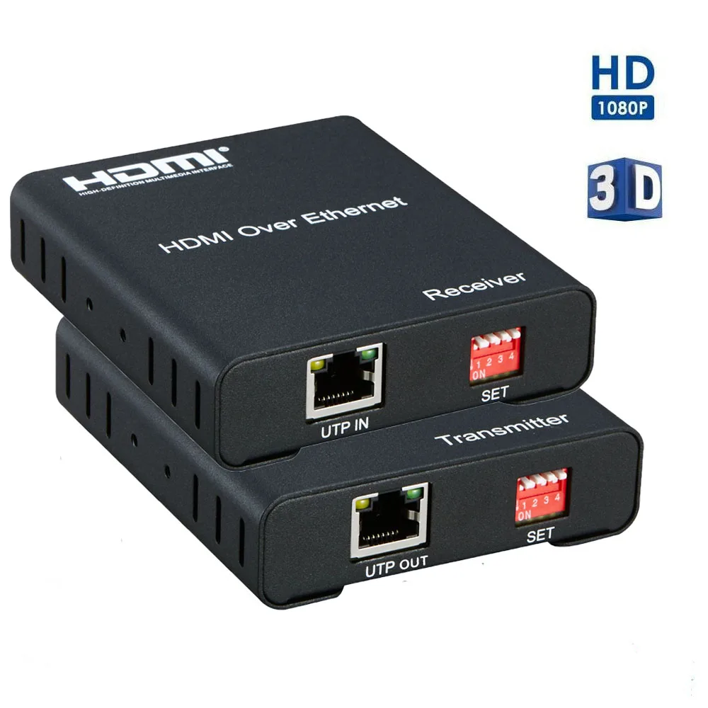 HDMI матричный удлинитель по IP с помощью кабеля CAT 5E/6 с ИК-контролем Full HD 1080P по TCP/IP HDMI передатчик/приемник 120 м