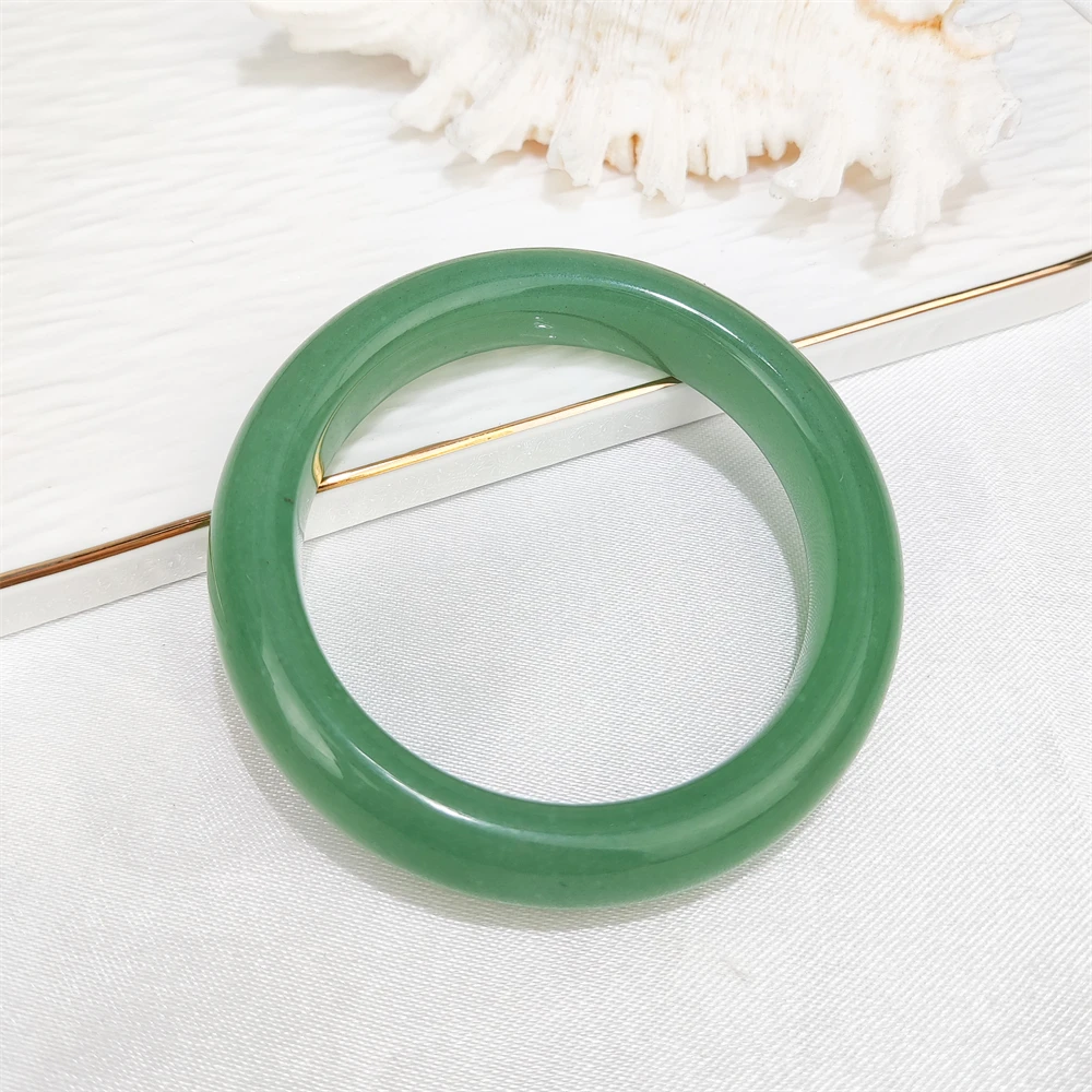 High quality jewelry wholesale dainty gemstone natural green aventurine rose quartz bangles real jade stone bangle for women