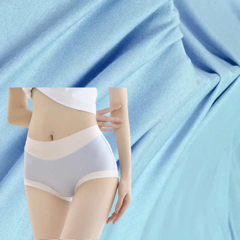 170GSM knitted plain dyed 86% Modal 14% Spandex jersey fabric sustainable elastic underwear briefs fabric