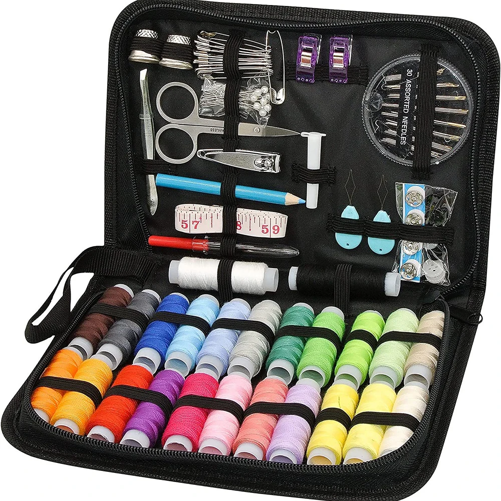 Best-selling 95pcs Cheap Promotional Sewing Kit DIY Branded Professional Custom Travel Sewing Kit For Hotel Home
