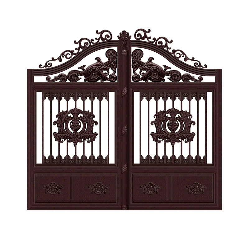 2021 Rust-proof Cast Aluminum Double Door Patio Steel Garden Gate Door